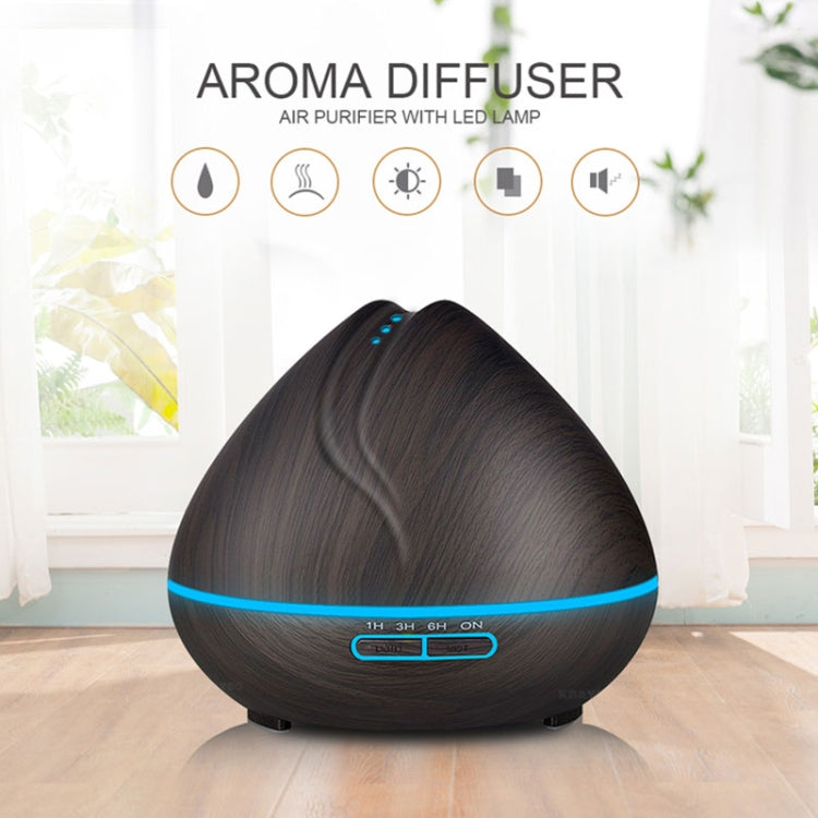 Peach Shape Wood Grain Remote Control Ultrasonic Humidifier Aromatherapy Machine Automatic Alcohol Sprayer with LED Lights, Capacity: 400mL, AU Plug (Light Wood Color), Peach Shape Dark Wood Color, Peach Shape Light Wood Color, Diamond Dark Wood Color ...