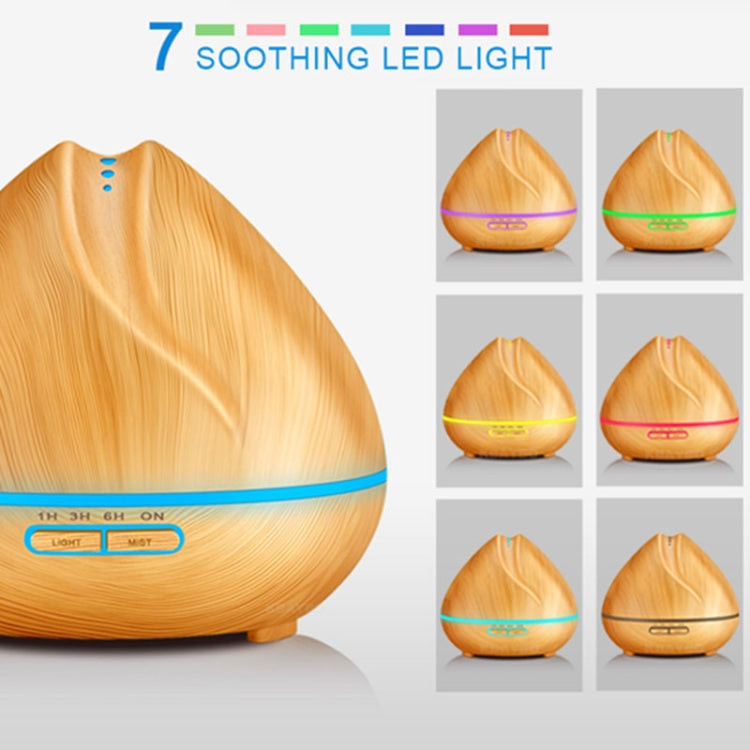Peach Shape Wood Grain Remote Control Ultrasonic Humidifier Aromatherapy Machine Automatic Alcohol Sprayer with LED Lights, Capacity: 400mL, AU Plug (Light Wood Color), Peach Shape Dark Wood Color, Peach Shape Light Wood Color, Diamond Dark Wood Color ...