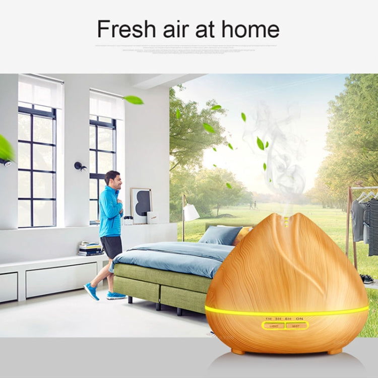 Peach Shape Wood Grain Remote Control Ultrasonic Humidifier Aromatherapy Machine Automatic Alcohol Sprayer with LED Lights, Capacity: 400mL, AU Plug (Light Wood Color), Peach Shape Dark Wood Color, Peach Shape Light Wood Color, Diamond Dark Wood Color ...