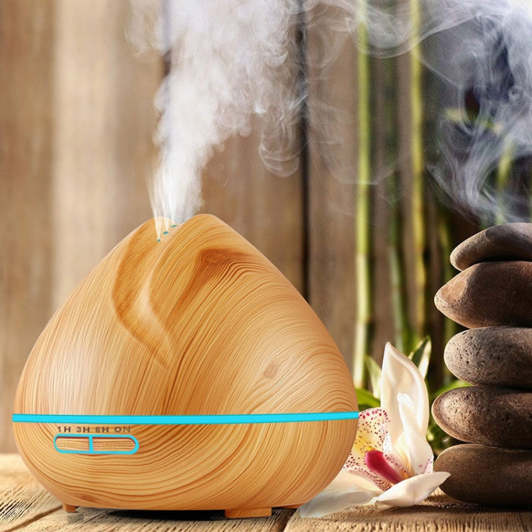 Peach Shape Wood Grain Remote Control Ultrasonic Humidifier Aromatherapy Machine Automatic Alcohol Sprayer with LED Lights, Capacity: 400mL, AU Plug (Light Wood Color), Peach Shape Dark Wood Color, Peach Shape Light Wood Color, Diamond Dark Wood Color ...