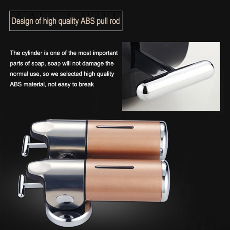 Dual Hotel Shower Manual Dispenser Wall Mounted Washing Liquid Shampoo Soap Bottle, Capacity: 1000ml, 1000ml/Stainless Steel