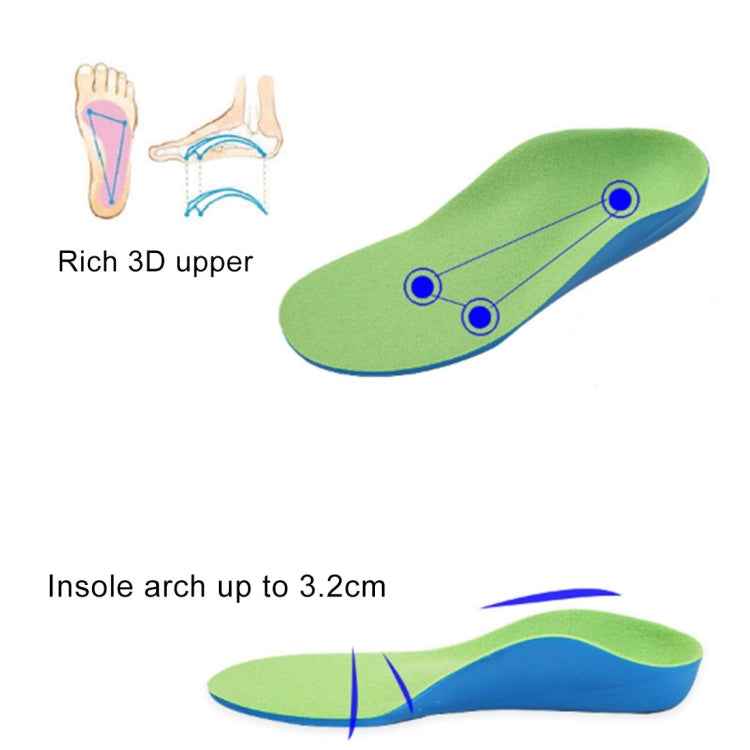 Children PU XO Leg Corrective Insole, Size: 25cm