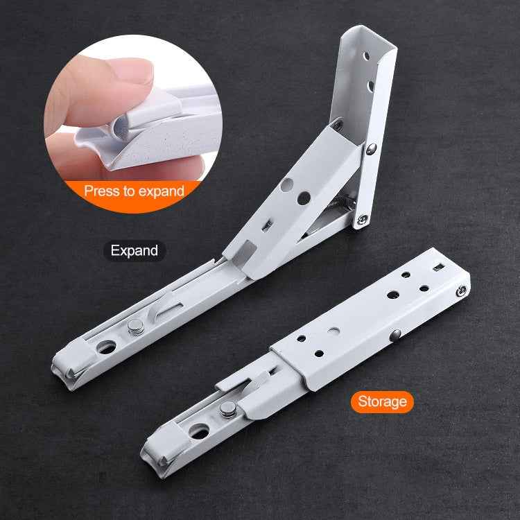 10 inch Wall-mounted Foldable Stainless Steel Spring Storage Shelf for Dining Table