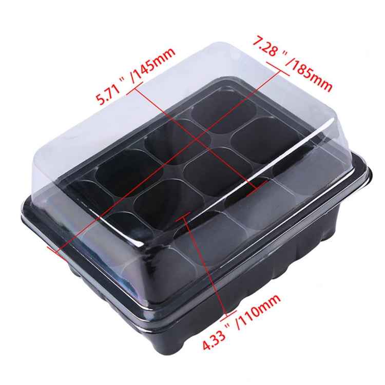 Seedling Tray Sprout Plate 12 Holes Nursery Pots Tray Lids Box For Gardening Bonsai Mini Greenhouse Nursery Plate
