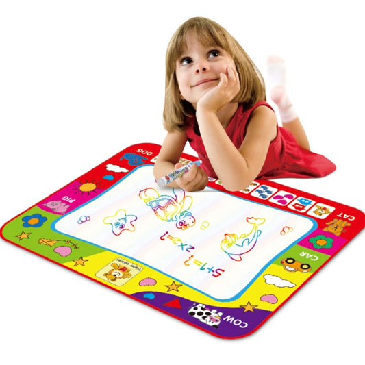 Children Rainbow Color Magic Doodle Water Drawing Mat with 2 Pen, Size: 80cm x 60cm