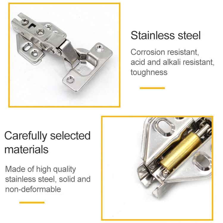 2 PCS Stainless Steel Hydraulic Hinge Copper Rod Hydraulic Buffer Hinge, 781 Straight Arm