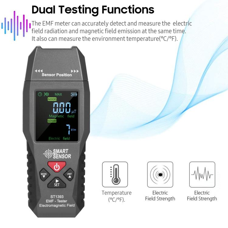SmartSensor ST1393 Handheld Electromagnetic Radiation Detector, SmartSensor ST1393