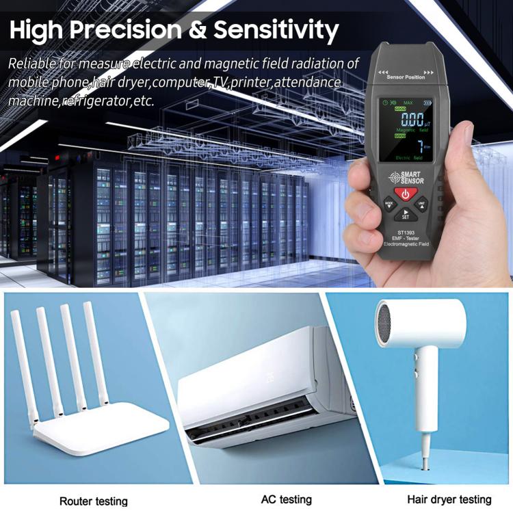 SmartSensor ST1393 Handheld Electromagnetic Radiation Detector, SmartSensor ST1393