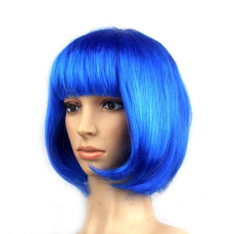 Party Cosplay Headwear Straight Short PET Wigs for Female(Lavender)