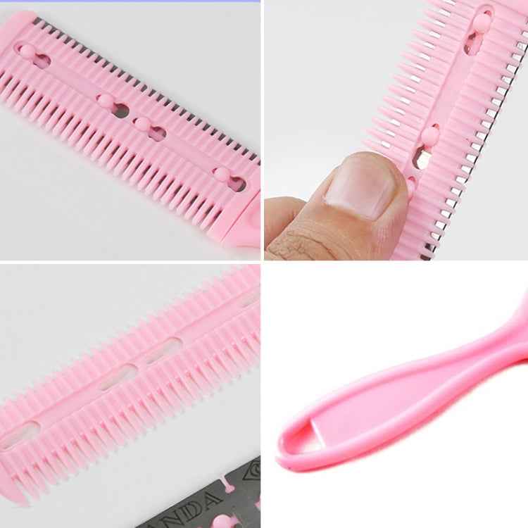 3pcs Hair Tools Double-sided Knife Hair Comb Hair Bangs Trimmer Thinning Device Hair Clipper,  Random Color Delivery