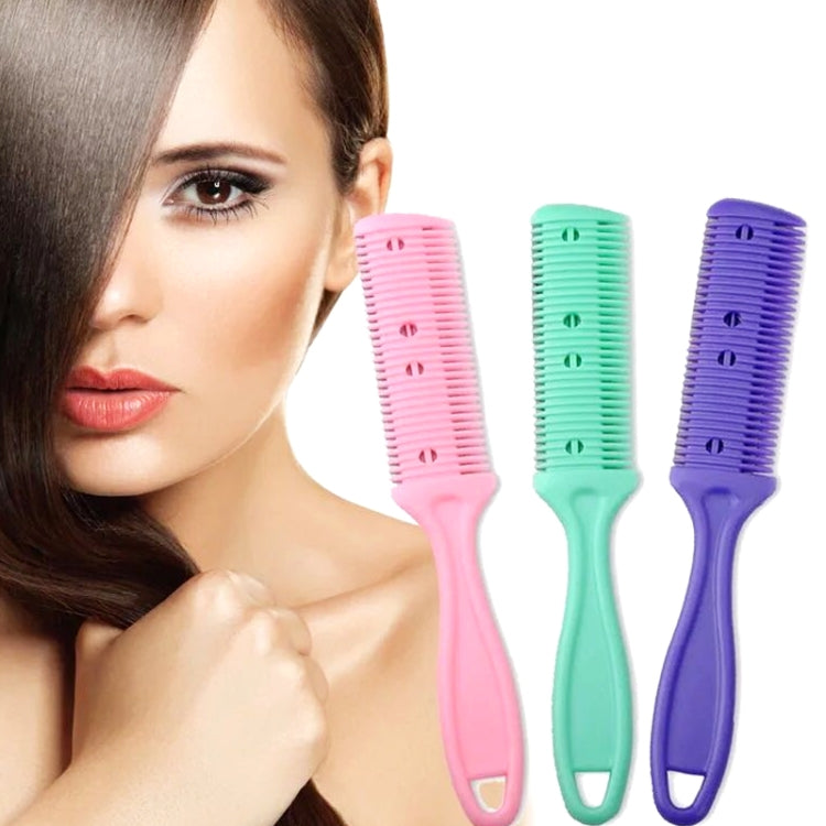 3pcs Hair Tools Double-sided Knife Hair Comb Hair Bangs Trimmer Thinning Device Hair Clipper,  Random Color Delivery