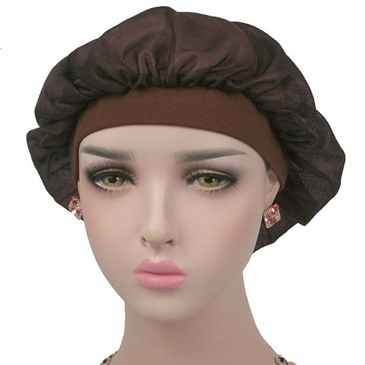 Coconut Nightcap Air Conditioning Cap Long Hair Cap Wide Band Satin Bonnet
