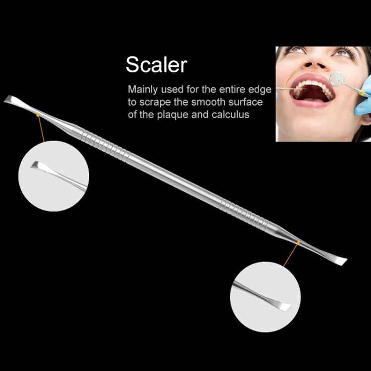 10 PCS Stainless Steel Hoe Shape Dentist Tools