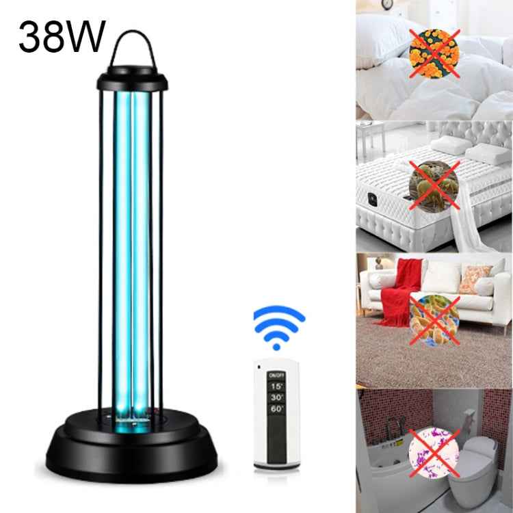 38W Desktop UV Light Lamp Disinfection Anti-virus Sterilization Lamp Bar Strip with Remote Control, 3 Pin CN Plug