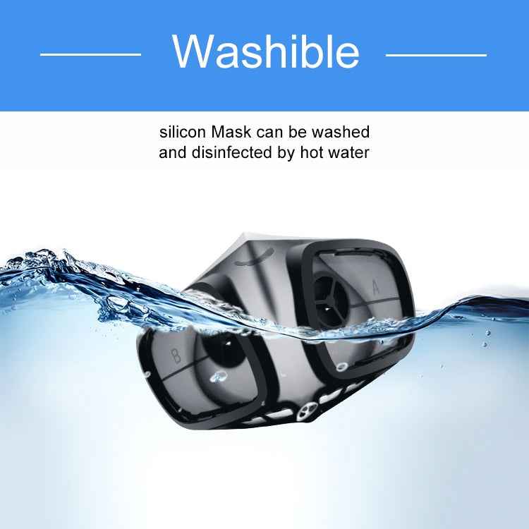 Silicone Protective Reusable PM2.5 KN95 Respirator Mask Replaceable Filter Antivirus Anti-fog Face Mask