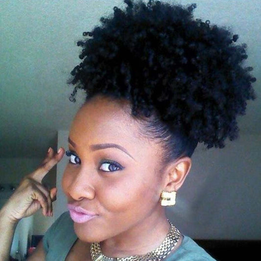 European and American Black People Explosion Head Fluffy Curl Hair Net Wig