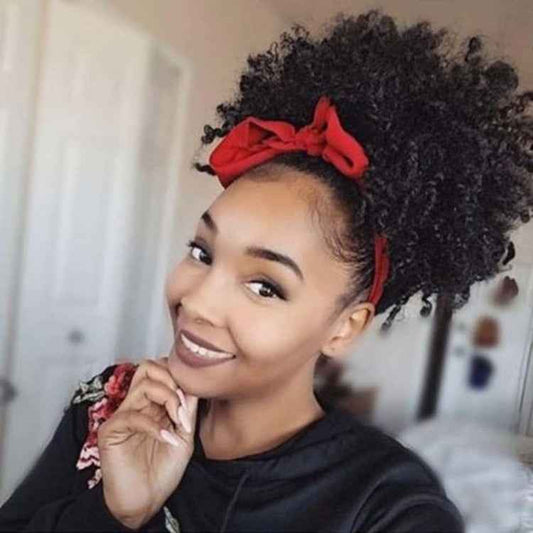 FBBZT02 European and American Black People Explosion Head Fluffy Curl Hair Net Wig