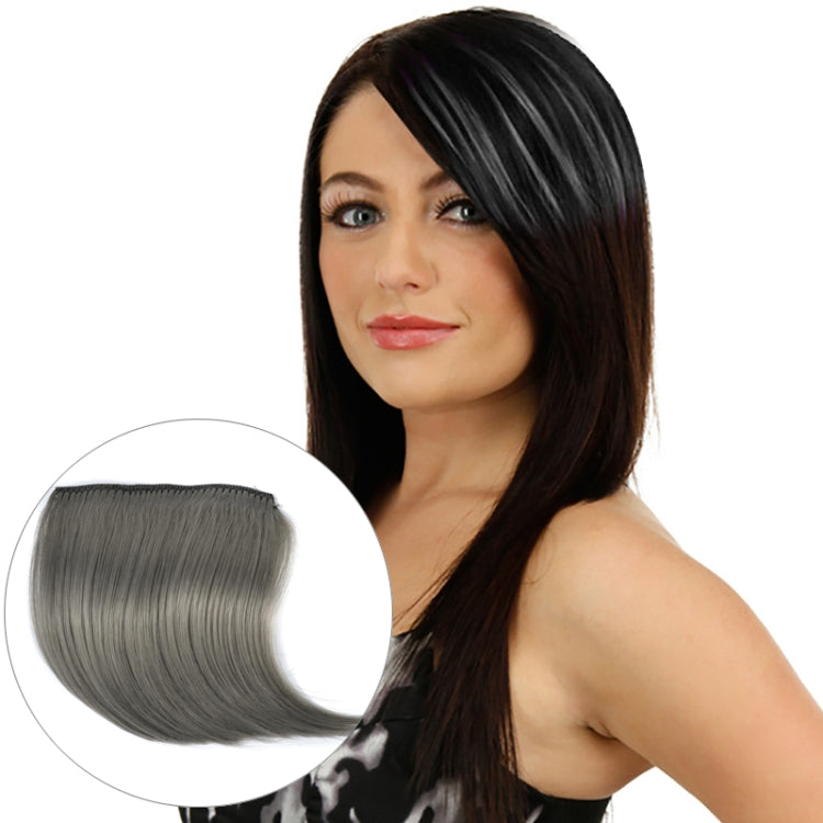 Color Gradient Invisible Seamless Hair Extension Wig Piece Straight Hair Piece Color Bangs Hair Piece