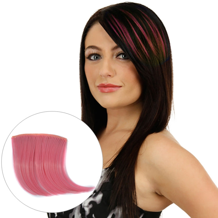 Color Gradient Invisible Seamless Hair Extension Wig Piece Straight Hair Piece Color Bangs Hair Piece
