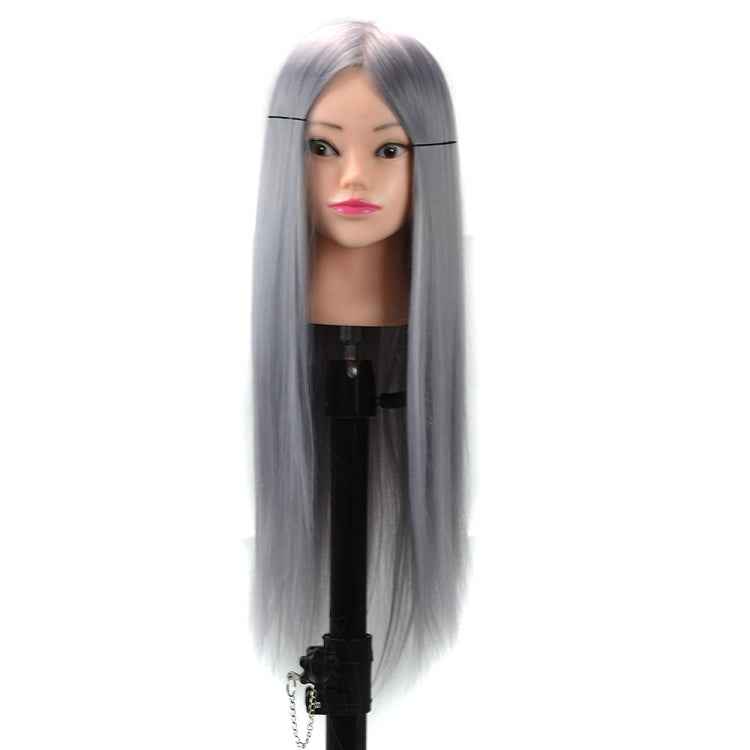 Practice Disc Hair Braided Mannequin Head Wig Styling Trimming Head Model