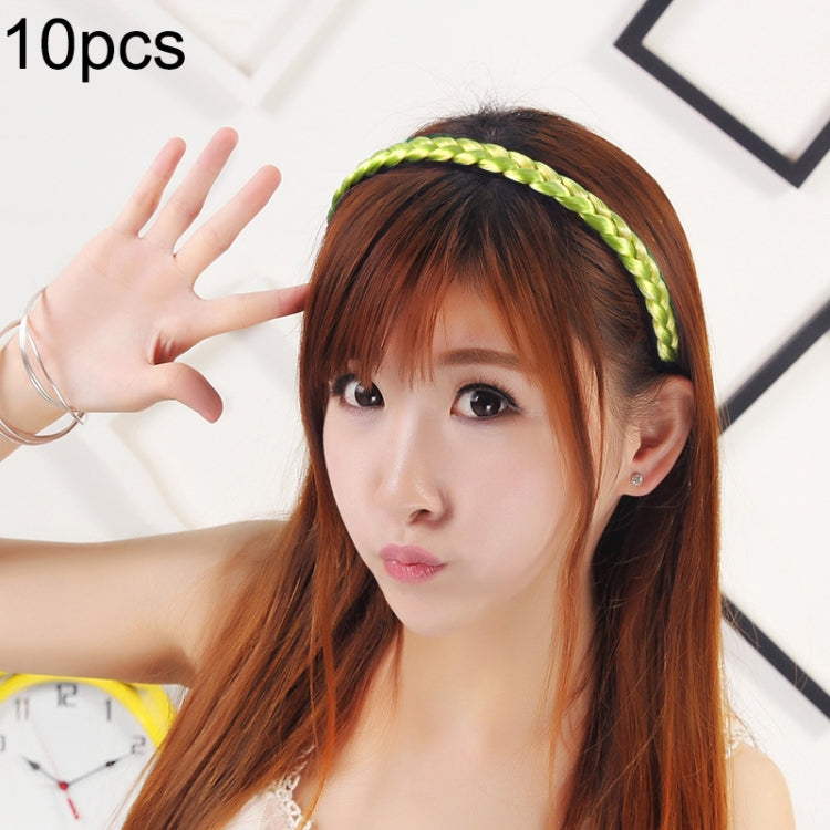 10 PCS Wig Twist Braid Jewelry Headband Hair Buckle (Light Yellow)