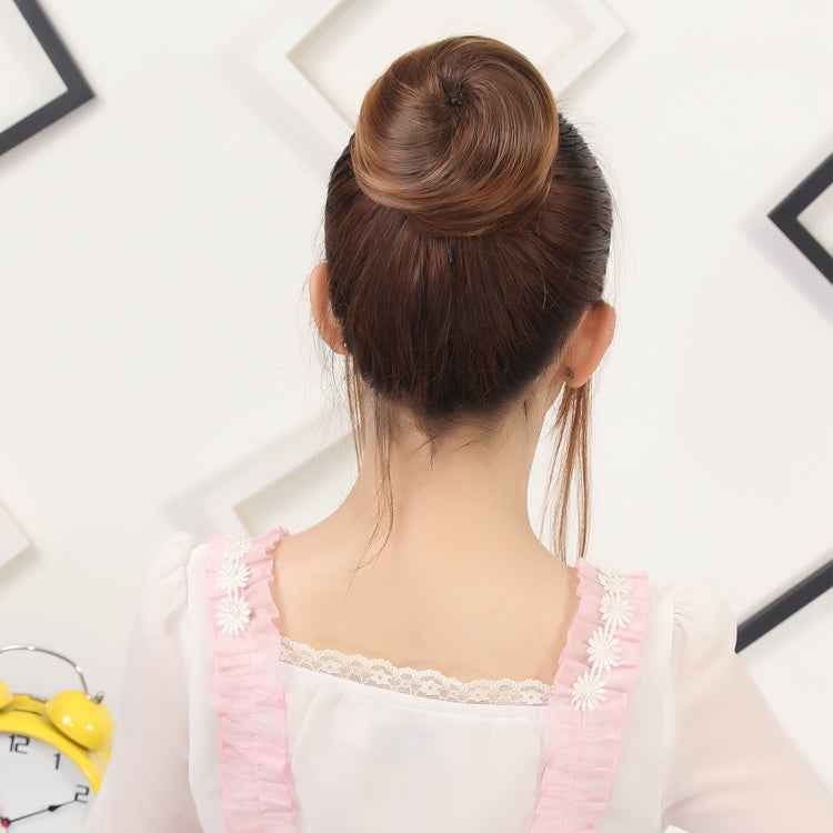 Wig Bun Flower Shape Hair Package Hair Disk(Chestnut)