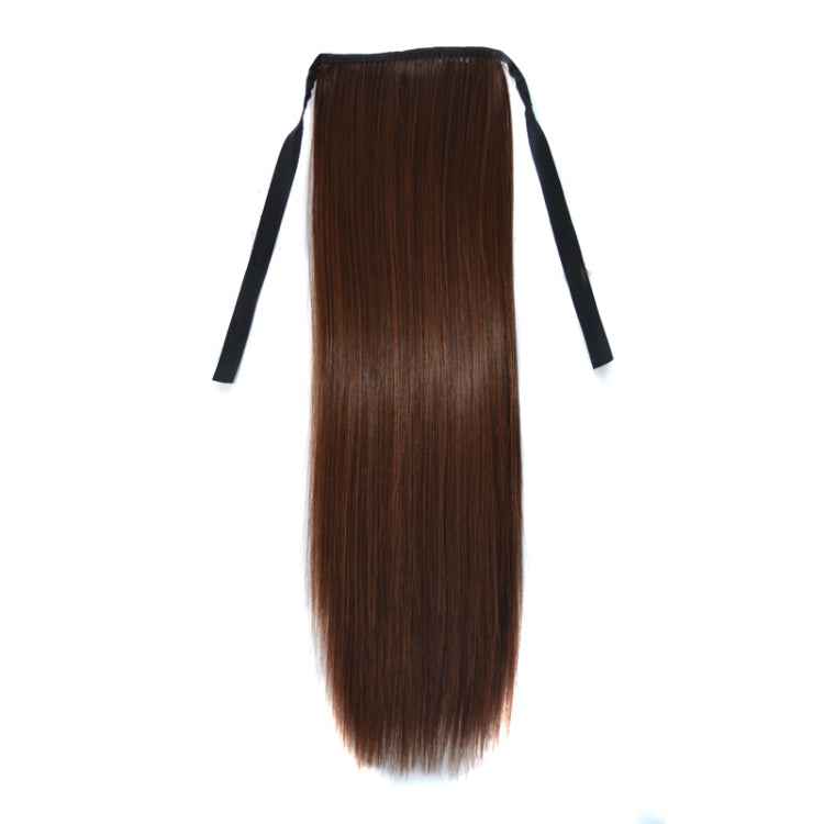Natural Long Straight Hair Ponytail Bandage-style Wig Ponytail for Women，Length: 45cm
