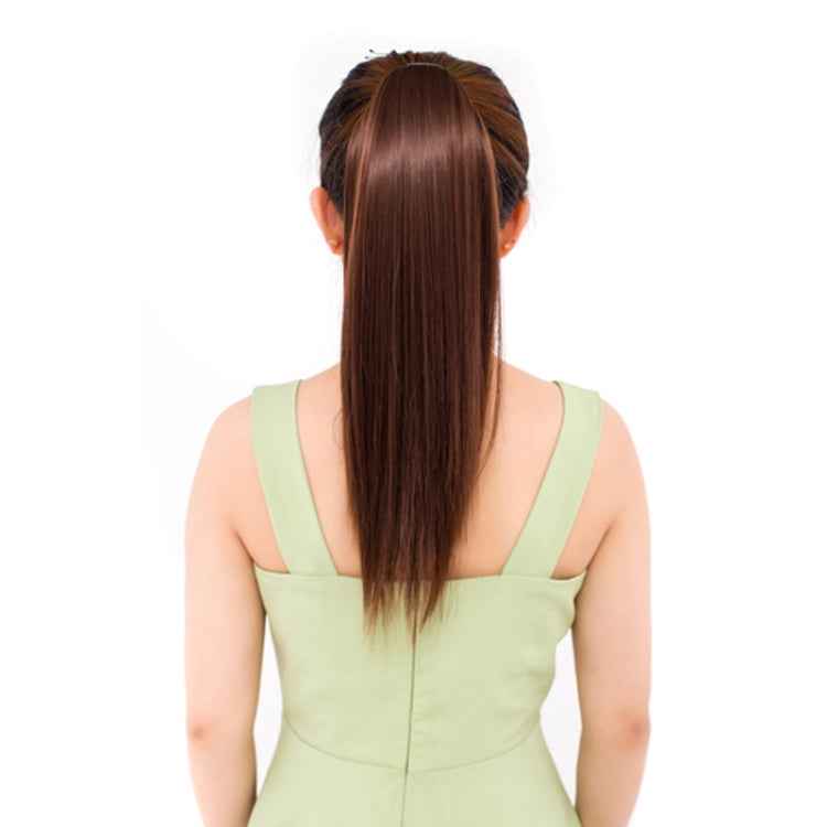 Natural Long Straight Hair Ponytail Bandage-style Wig Ponytail for Women，Length: 45cm