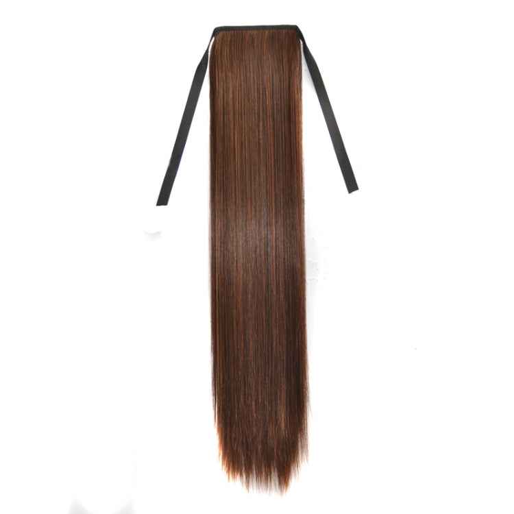 Natural Long Straight Hair Ponytail Bandage-style Wig Ponytail for Women，Length: 60cm