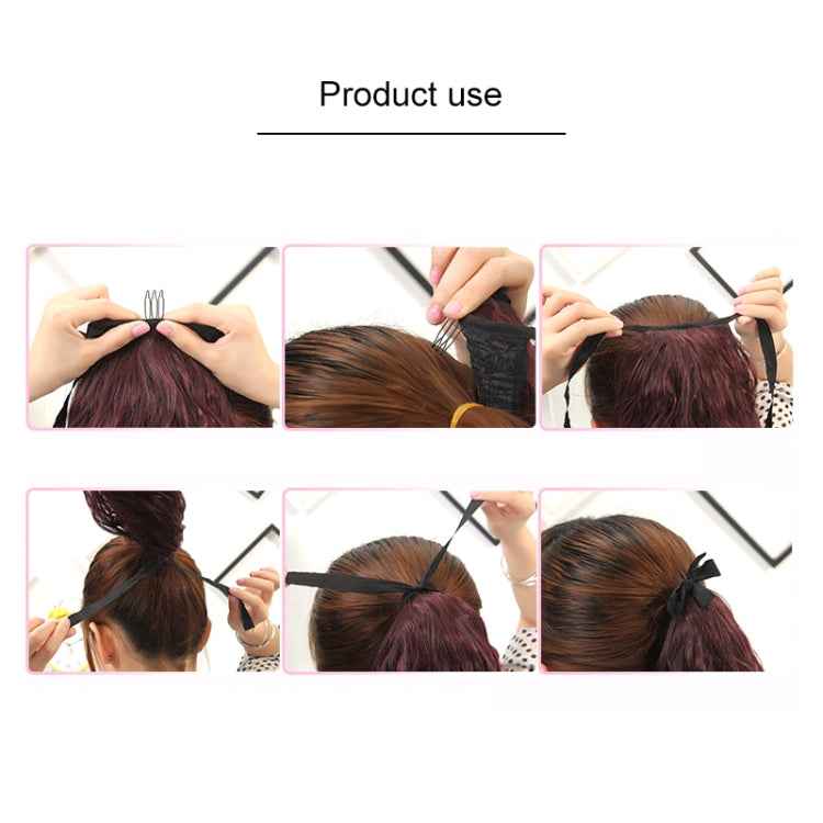 Natural Long Straight Hair Ponytail Bandage-style Wig Ponytail for Women，Length: 60cm