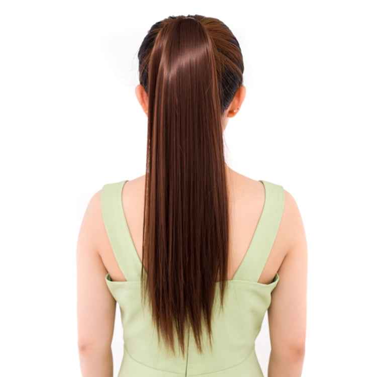 Natural Long Straight Hair Ponytail Bandage-style Wig Ponytail for Women，Length: 60cm