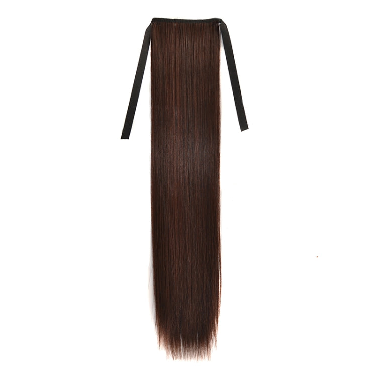 Natural Long Straight Hair Ponytail Bandage-style Wig Ponytail for Women，Length: 60cm
