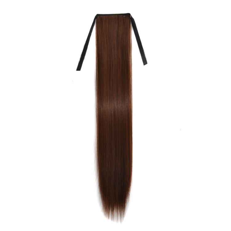 Natural Long Straight Hair Ponytail Bandage-style Wig Ponytail for Women，Length: 75cm