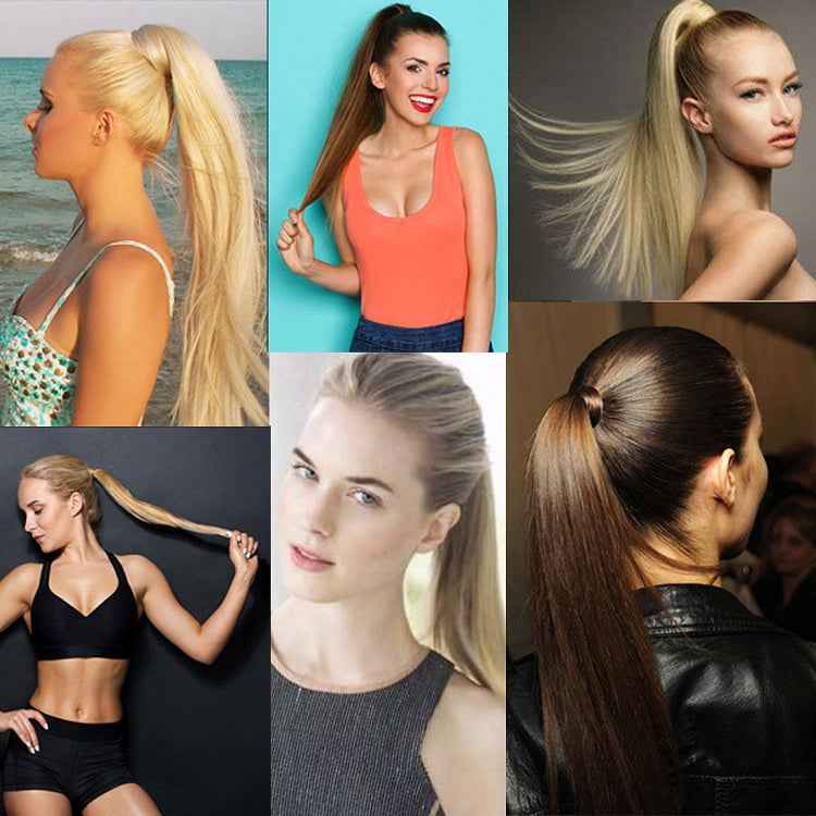 10# Invisible Seamless Bandage-style  Wig Long Straight Hair Wig Ponytail