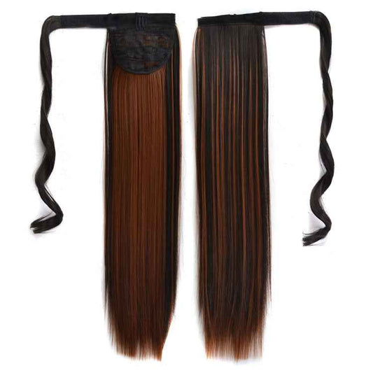 2H30# Invisible Seamless Bandage-style  Wig Long Straight Hair Wig Ponytail