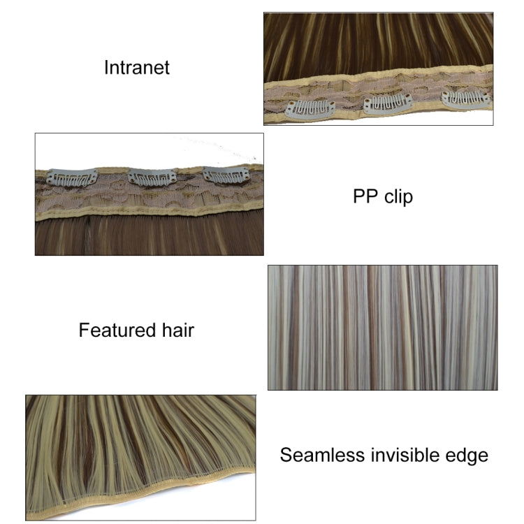 6H27H613# One-piece Seamless Five-clip Wig Long Straight Wig Piece, 6H27H613#