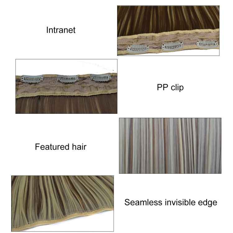 2M30# One-piece Seamless Five-clip Wig Long Straight Wig Piece