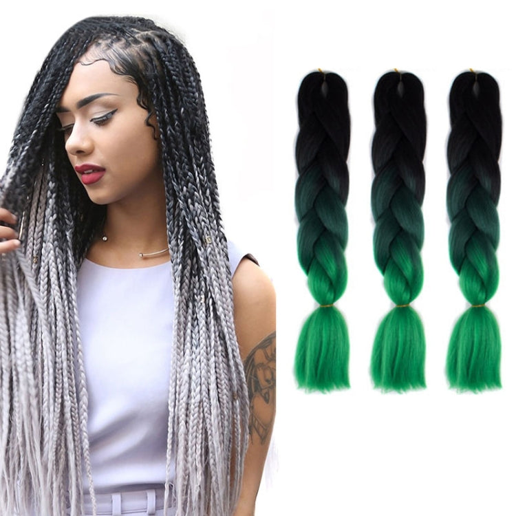 Fashion Color Gradient Individual Braid Wigs Chemical Fiber Big Braids, Length: 60cm(56 Purple+Lake Blue+Light Purple), 21, 35, 37, 38, 44, 45, 46, 47, 49, 50, 51, 56