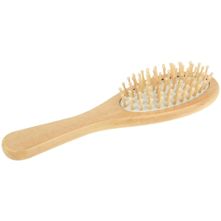 Natural Wooden Massage Hair Comb with Rubber Base & Wooden Brush, Size: Small