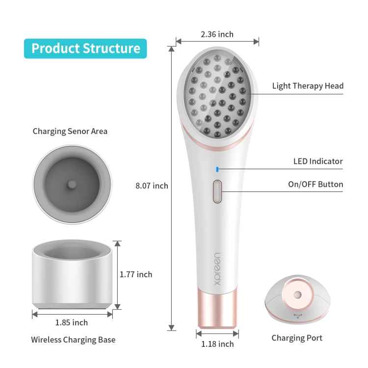 XPREEN XPRE052 Wireless Rechargeable Light Acne Treatment Device Home Acne Clearing Eraser with Blue Light and Red Light