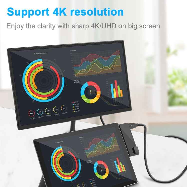 ROCKETEK SK-S4HL RJ45 + 2 x USB 3.0 + HDMI + SD / TF Memory Card Reader HUB 4K HDMI Adapter