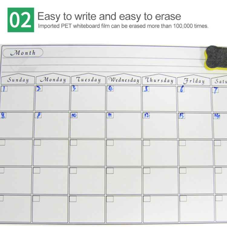 Magnetic Weekly Plan Refrigerator Magnet PET Magnetic Soft Whiteboard, Size: 29.7cm x 42cm