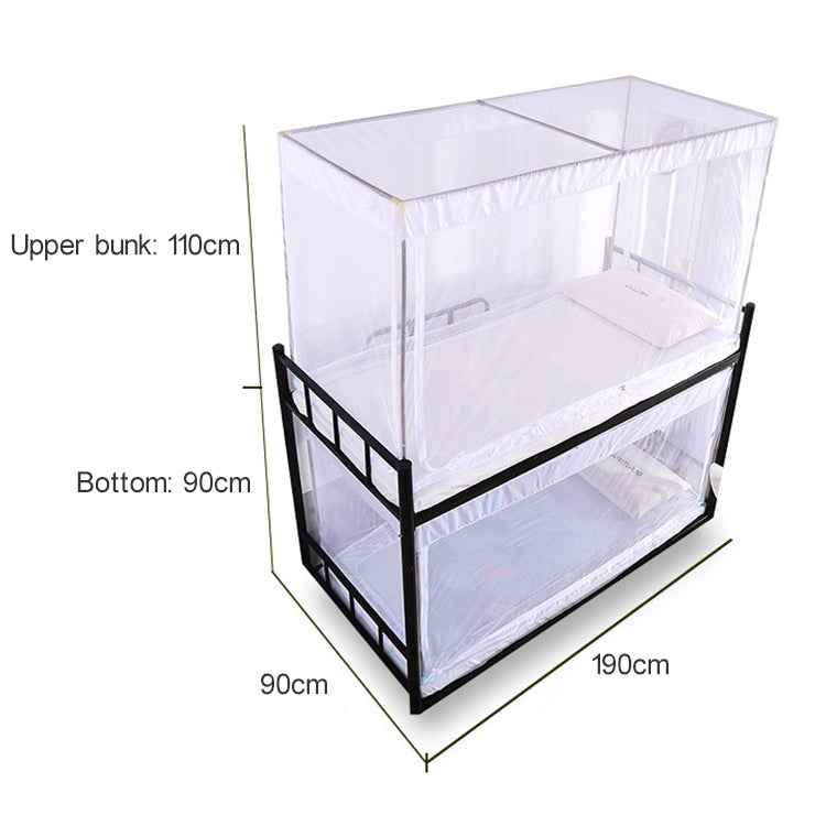 Student Dormitory Square Ceiling Zipper Mosquito Net Encryption Zipper Three Door Defence Mosquito for Upper Berth
