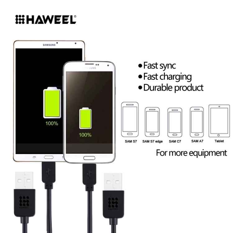 HAWEEL 3m High Speed Micro USB to USB Data Sync Charging Cable For Samsung, Xiaomi, Huawei, LG, HTC, The Devices with Micro USB Port