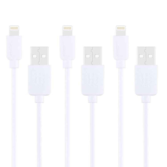 3 PCS HAWEEL 1m High Speed 8 pin to USB Sync and Charging Cable Kit for iPhone, iPad