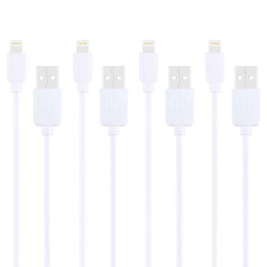 4 PCS HAWEEL 1m High Speed 8 pin to USB Sync and Charging Cable Kit for iPhone, iPad