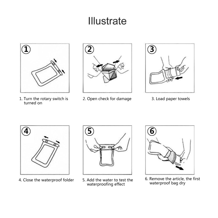 HAWEEL Transparent Universal Waterproof Bag with Lanyard for iPhone, Galaxy, Huawei, Xiaomi, LG, HTC and Other Smart Phones