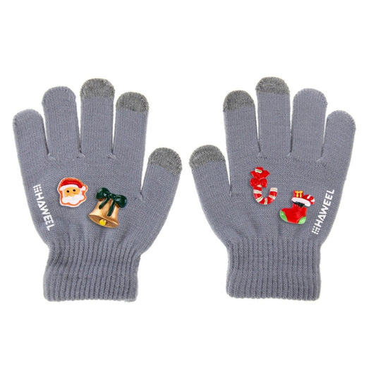 HAWEEL 16cm Three Fingers Touch Screen Gloves + DIY Christmas Decoration for Kids, Christmas Decoration Random Delivery 4 PCS