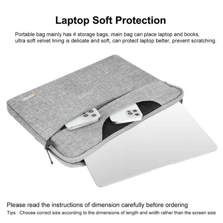 HAWEEL 13-15 inch Laptop Handbag For Macbook, Samsung, Lenovo, Sony, DELL Alienware, CHUWI, ASUS, HP Laptop