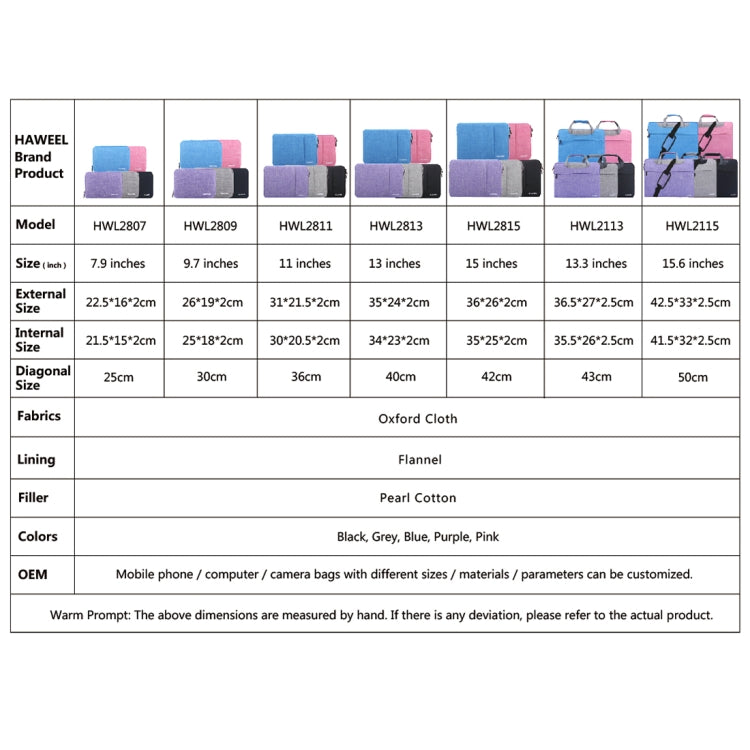 HAWEEL 15-17 inch Laptop Handbag For Macbook, Samsung, Lenovo, Sony, DELL Alienware, CHUWI, ASUS Laptops, 15-17 inch Handbag